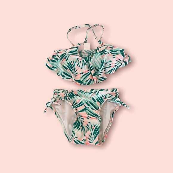 ❤️ OLD NAVY Tropical Print 2 Piece Swim Set Size 18-24 ❤️ - Picture 1 of 10